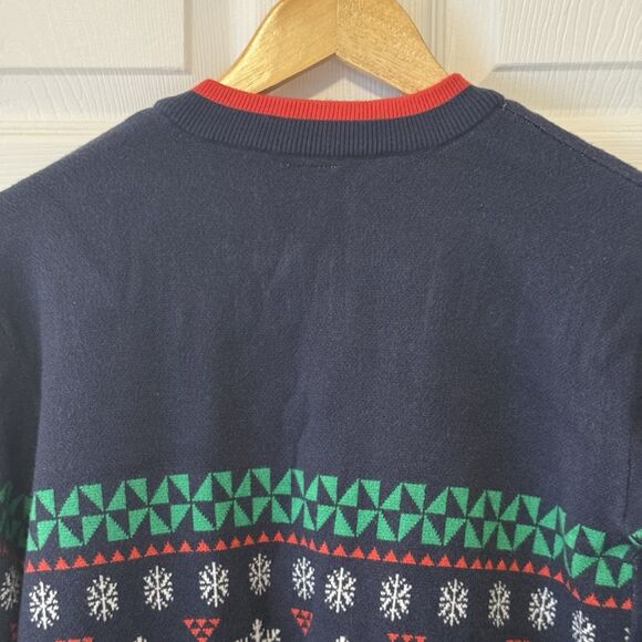 Disney Lilo & Stitch Christmas Sweater XS Lights Up Holiday Ugly Sweater Navy - Picture 4 of 9